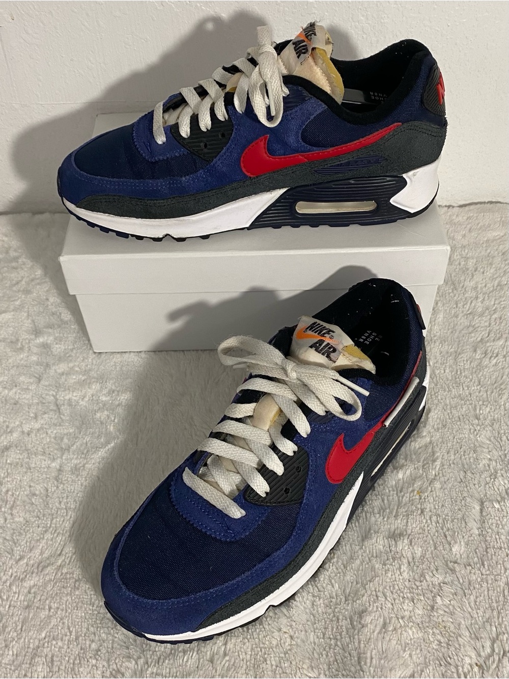 Nike Air Max 90 SE Running Club Deep Royal Running Shoes Men’s Size 8